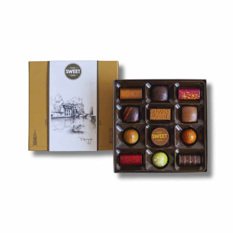 Luxe doos met 12 pralines